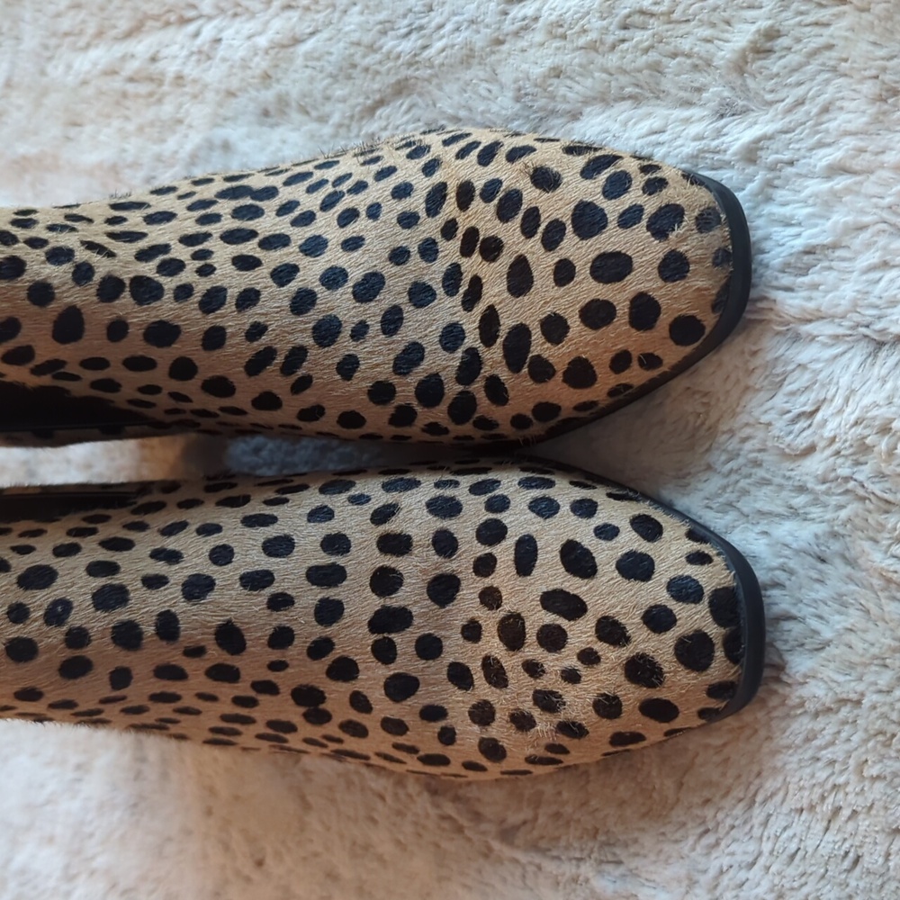 Anne Klein Leopard Print Prescott Ankle Bootie Calf Hair Block Heel Size 8.5 - Picture 2 of 8